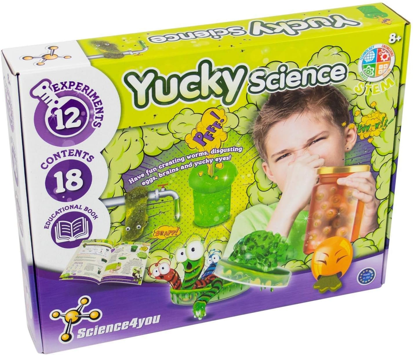 Science 4 You - DOM Yucky Science, Childrens STEM Educational Science kit for Kids Aged 8+, Multi-Colour