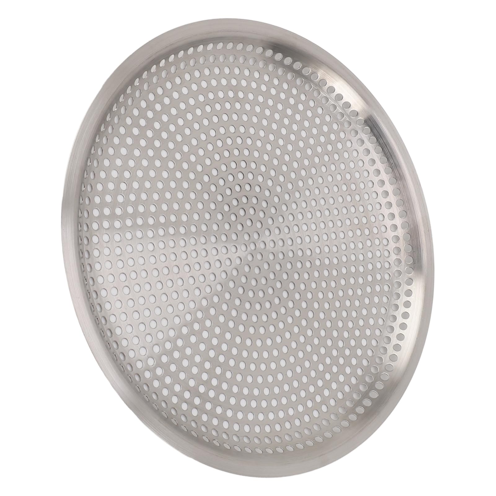 Tnfeeon Round Perforated Pizza Tray, 304 Stainless Steel Serving Tray with Modern Design for Home and Restaurant Use (Multi Holes Plate)