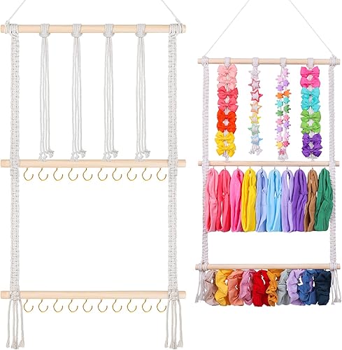 Lilcolat Soporte para diadema organizador de lazos para el cabello para niñas, diademas de bebé, accesorios para el cabello, organizador de