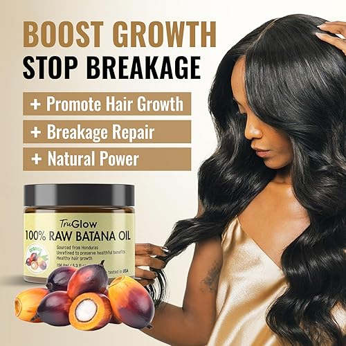 Miniatura 3 de TruGlow Aceite de batana 100% crudo y sin refinar  Hidratante natural para cuero cabelludo seco, brillo y cabello saludable  Aceite nutritivo para