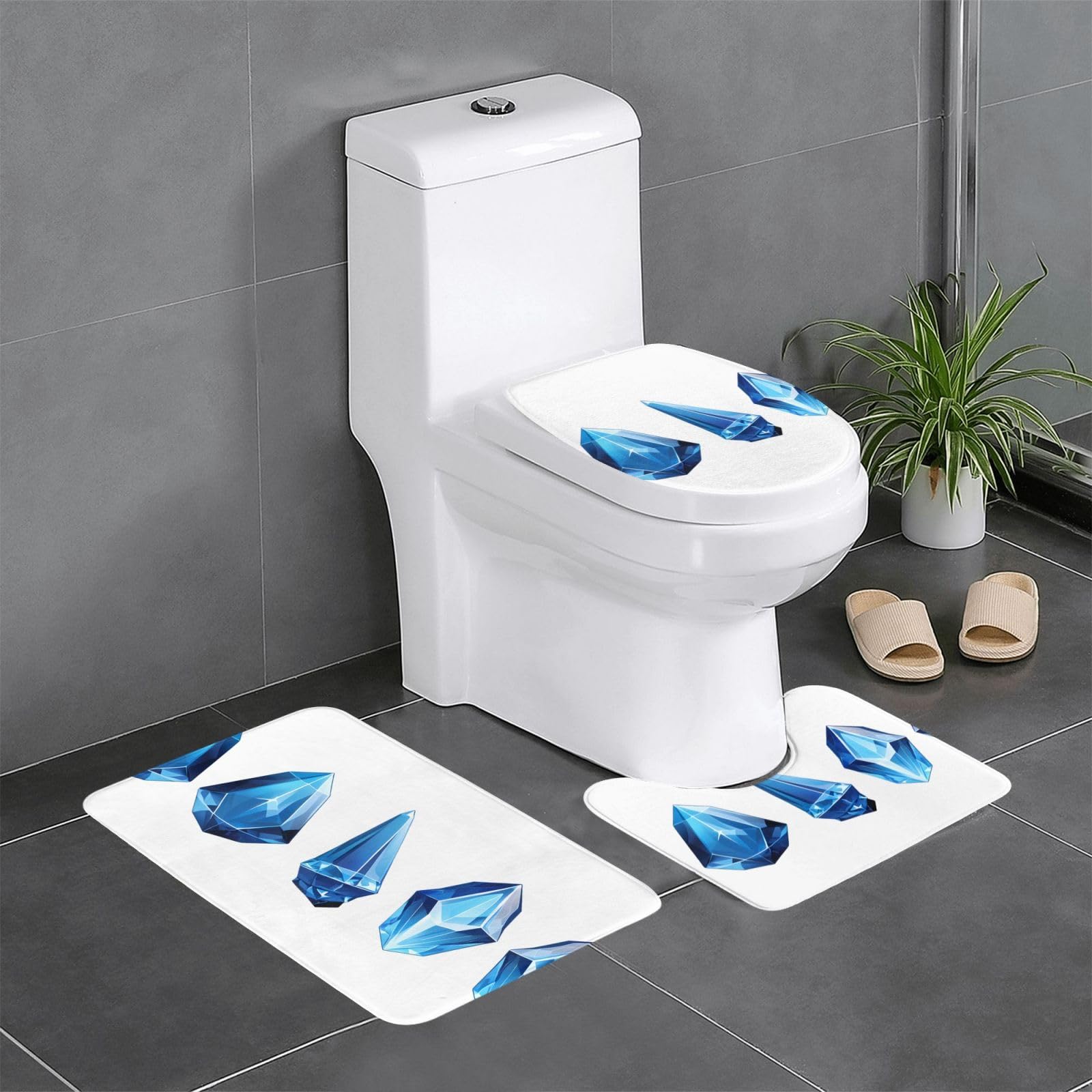 Tapis de salle de bain WHJDPP contre les glissades et les sols froids en sortie de douche