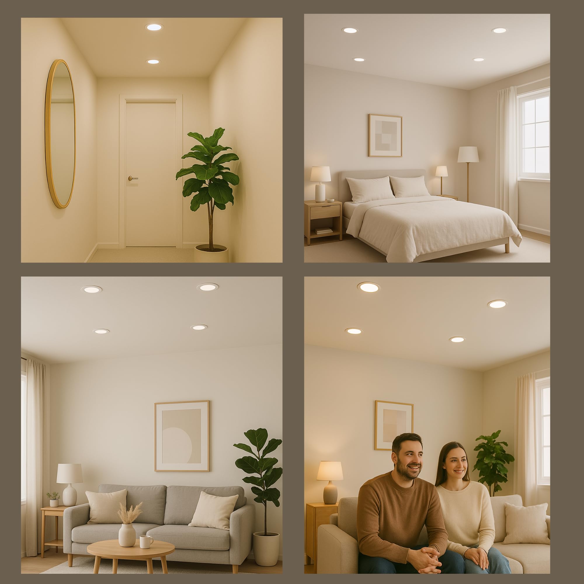 Jandei - Downlight LED Panel Extraplano Redondo, Iluminación 9W, Interior para Oficina, Pasillos, Casa, Taller (Blanco Frío 6000K), Fuente de Alimentación incluida. Ahorro de energía.