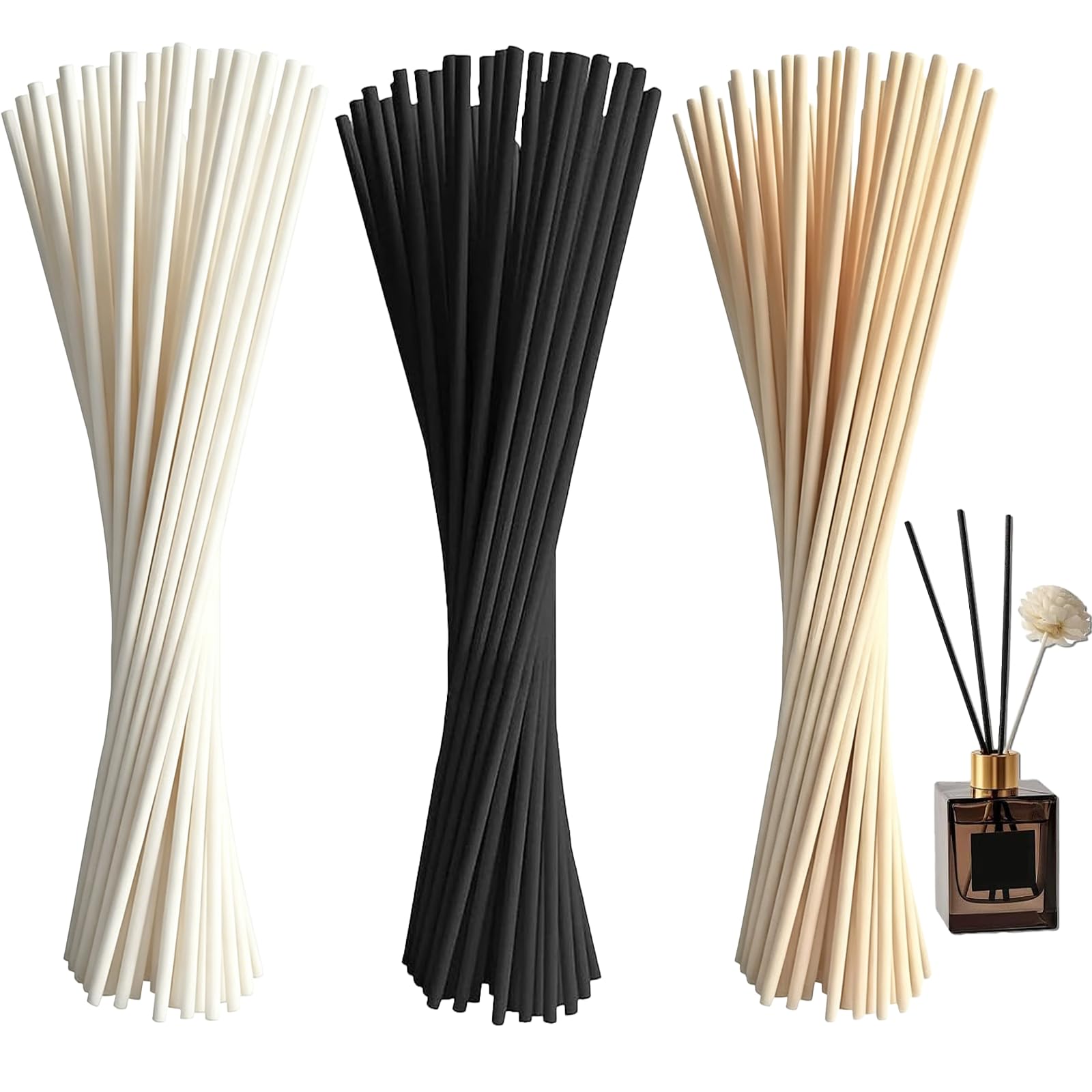300Pcs Reed Diffuser Sticks Reeds for Diffusers Replacement Diffuser Reeds Scent Sticks Base Refills for, Office, Diffusersand Home(0.3 cm* 18cm)