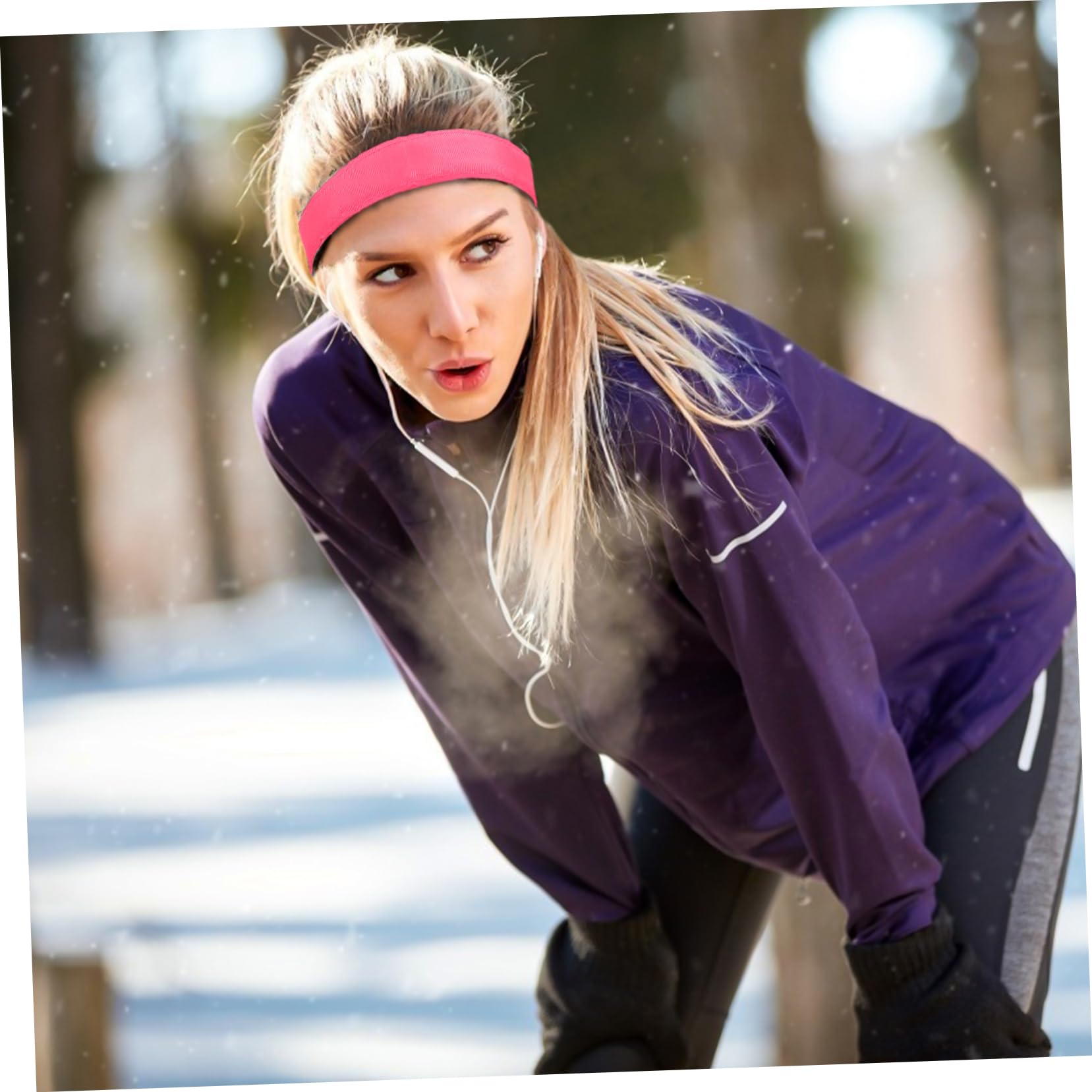 Toddmomy Yoga Fitness Haarband Frau Stirnband Extra Breite Stirnbänder Für Damen Sporthaar -schweißband Schlankes Stirnband Bands Laufendes Haarband Laufendes Stirnband Stoff