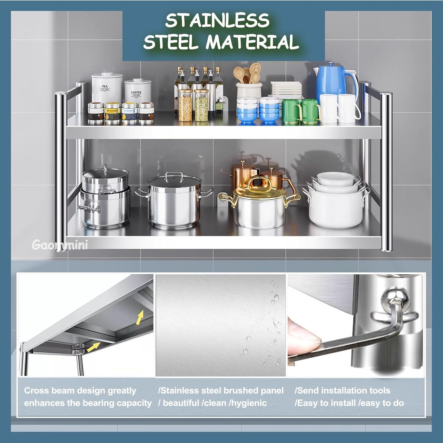 フローティングシェルフ 壁掛け式 鍋 フライパン 棚 調理器具 ハンガー 収納ラック キッチン レストラン バー ワインホルダー 頑