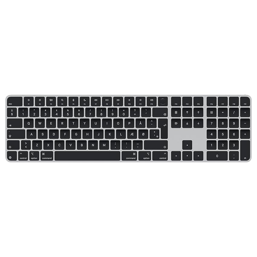 Apple Magic Keyboard con Touch ID e tastierino numerico per Mac con chip Apple - Danese - Tasti neri ​​​​​​​