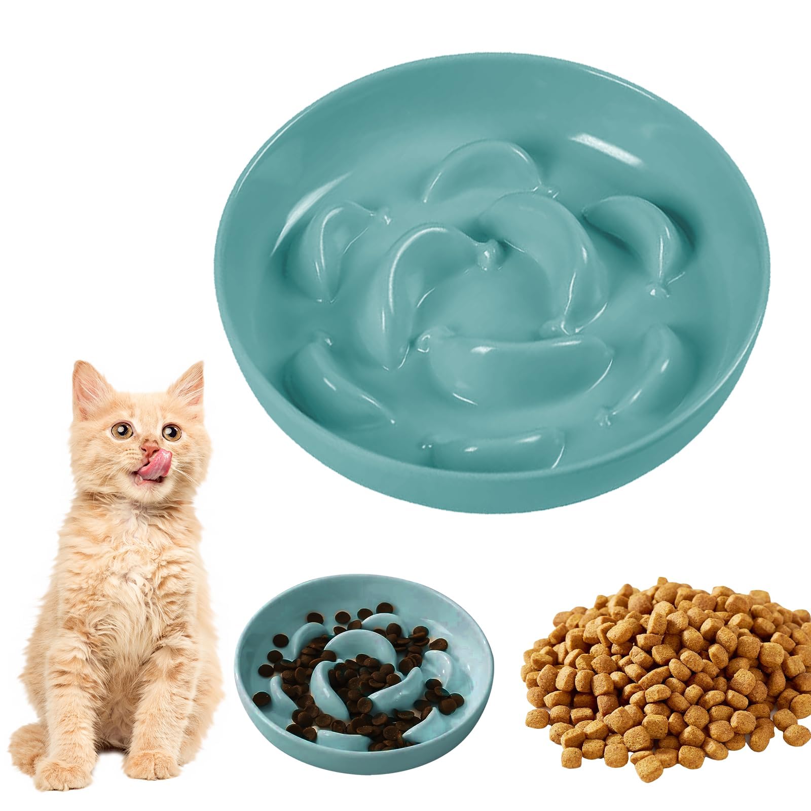 16 Comedero Antivoracidad Gato Comedero Gato Azul