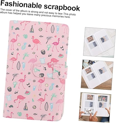 Miniatura 2 de HOMSFOU Mini álbum de fotos de cuero, mini álbum de fotos, cartera de bolsillo, álbum de fotos, mini álbum de películas, mini exhibición de fotos,