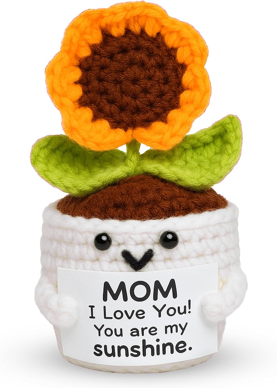 Iwtsily Gifts for Mom Crochet Sunflower Pot just $2.99 at Amazon