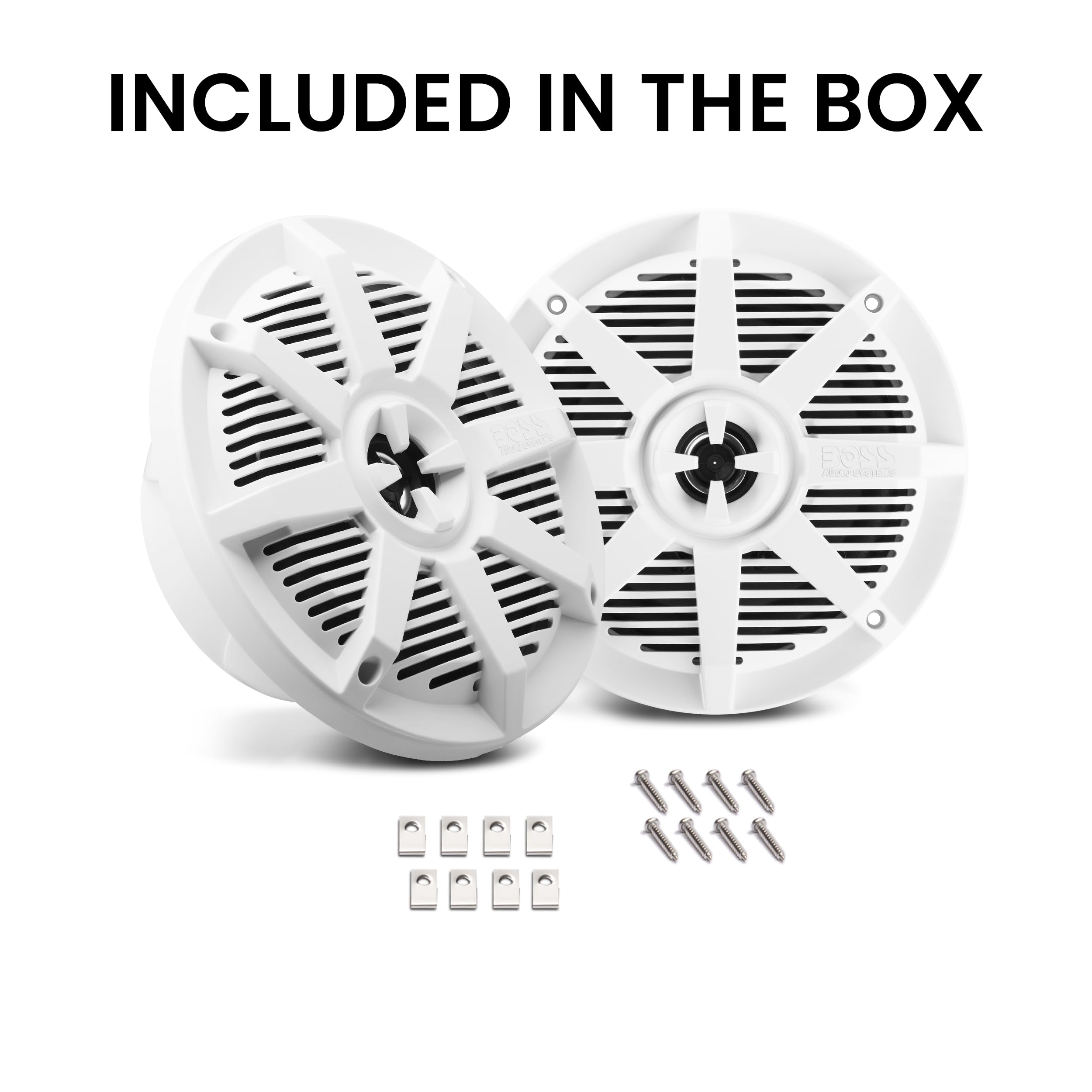 BOSS Audio Systems MR62W 200 W na parę, 6,5 cala, pełny zakres, 2-drożne odporne na warunki atmosferyczne głośniki morskie sprzedawane w parach
