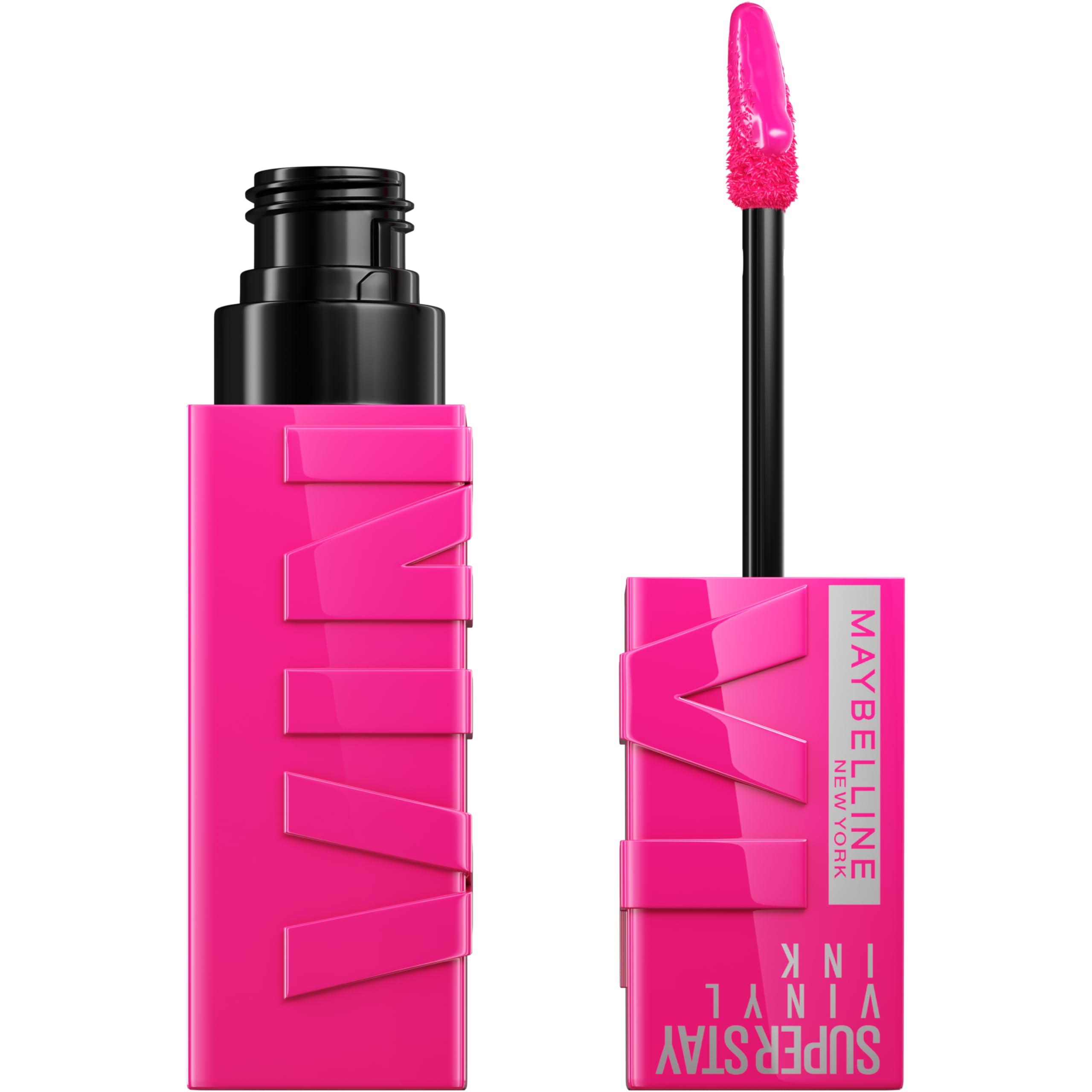 Maybelline Pintalabios líquido de Nueva York con 16 horas de duración y acabado brillante, tinta de vinilo Super Stay, n.º 150 Striking, 4,2 ml