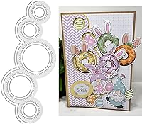 Vista 31 de DzIxY Hermosas flores con borde de encaje de corte de metal para kit de fabricación de tarjetas, juegos de troqueles de papel en relieve, plantillas