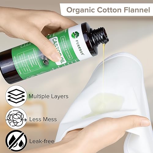 Miniatura 7 de Paquete de aceite de ricino orgánico orgánico prensado en frío sin refinar, paquetes de aceite de ricino reutilizable, diseño resistente a derrames,