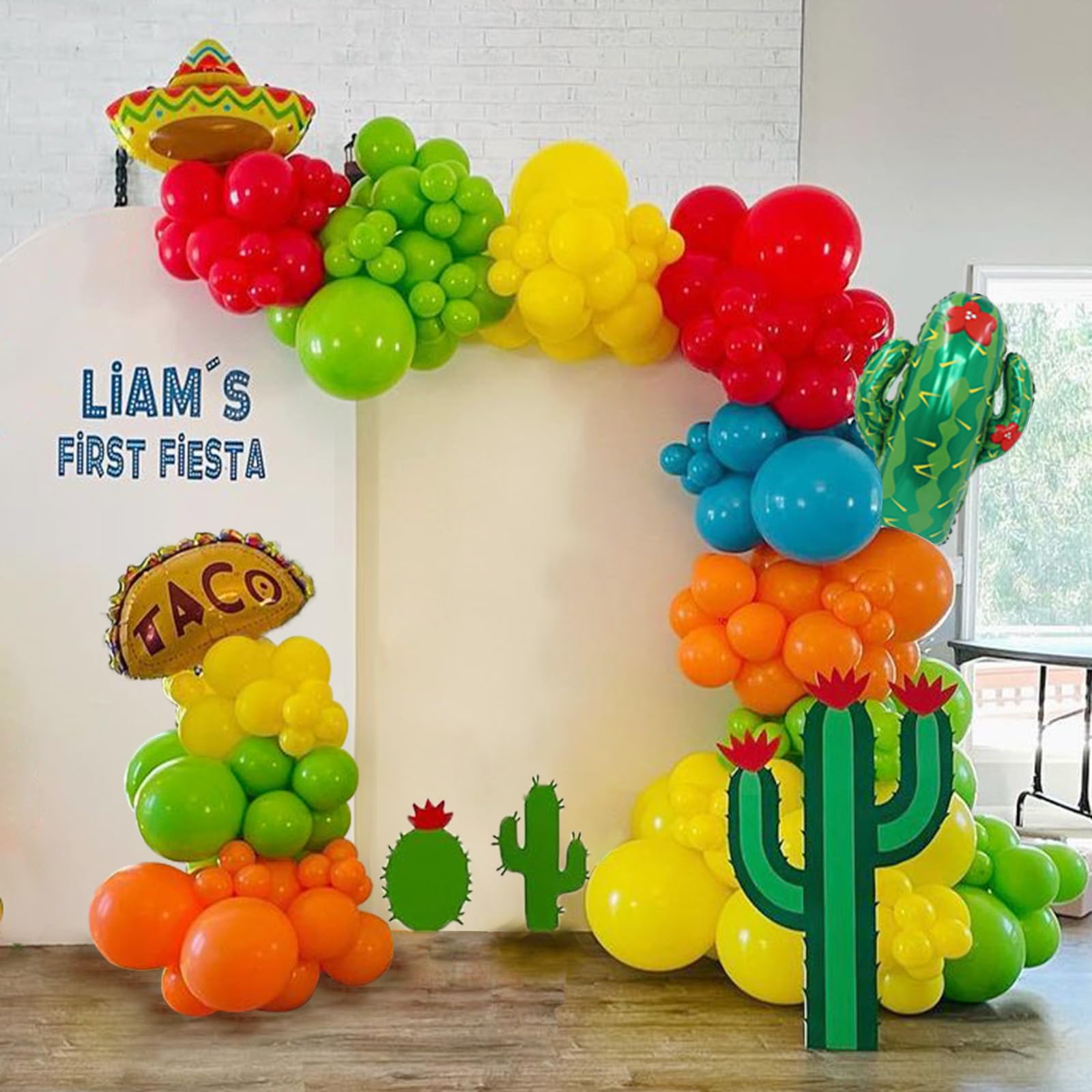 Mexican Fiesta Party Decorations Kit - Backdrop, Balloons, Tablecloth For Cinco De Mayo & Birthday - View #7
