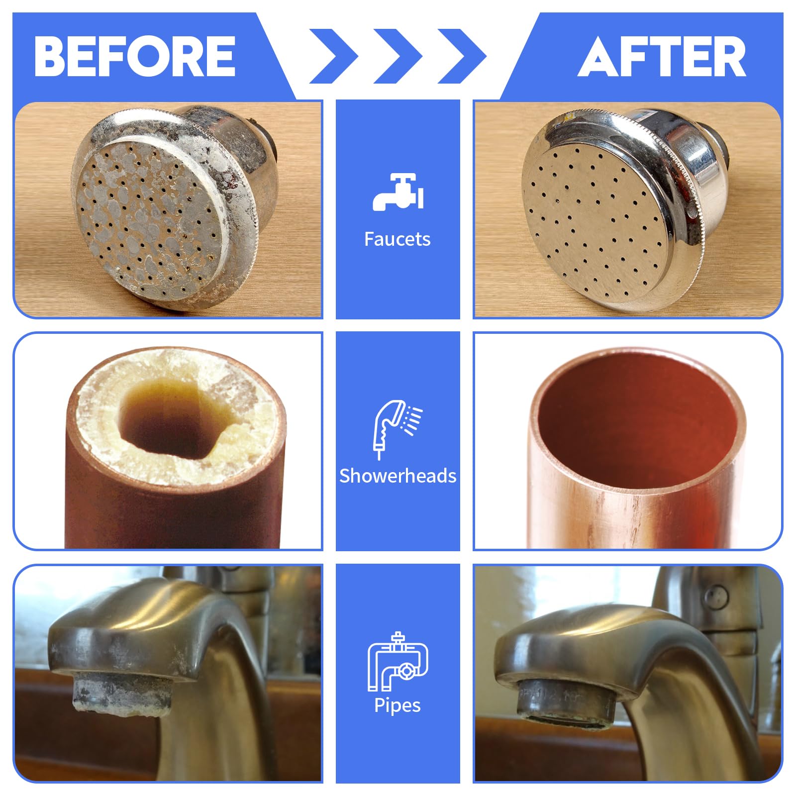 Descalcificador de agua, descalcificador de agua briidea para toda la casa con alta eficiencia en la escala de disolución, sin productos químicos, sal o filtros, fácil de obtener un ambiente de agua