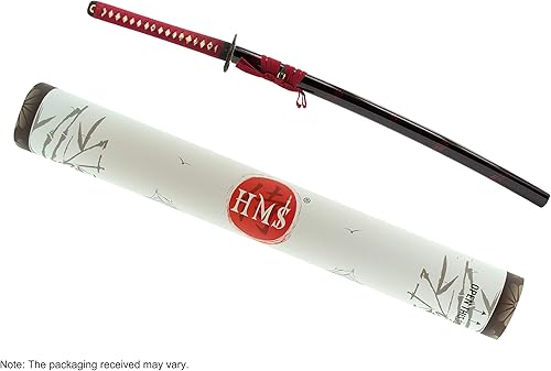 Miniatura 6 de HMS - Espada japonesa Samurai Wakizashi, Oda Nobunaga Tsuba, forjada a mano, acero al carbono 1045, templado al calor, enrejado completo, afilado