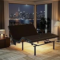 Vista 19 de Marsail Base ajustable NS0 con juego de colchón, marco de cama ajustable Split King + colchón de espuma viscoelástica de gel de enfriamiento de 14