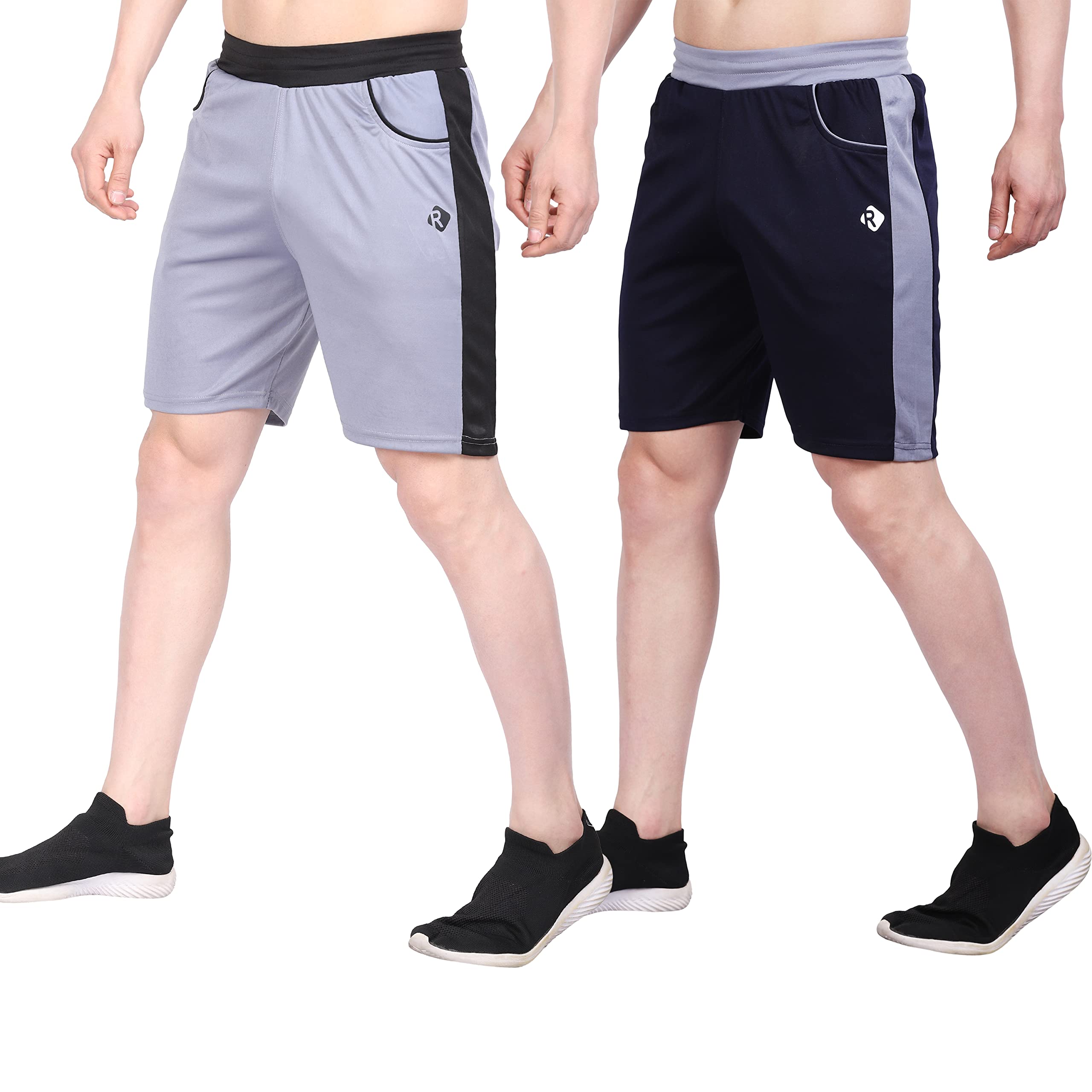 riksaw Men's Lycra Blend Boxers Shorts Two Side Pocket and Back Side Zipper Pocket (Pack of 2)-picture-32