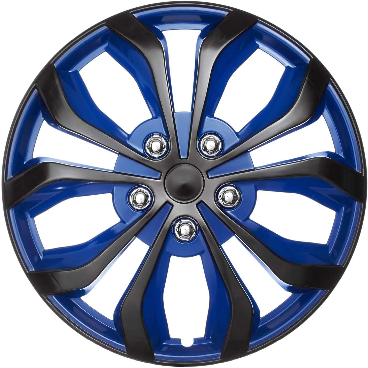Swiss Drive Hubcap 17 Inch Set of 4 Luxurious SPA Blue Black Design Automotive Wheels Easy to Install Car Wheel Hubcaps 17-inch