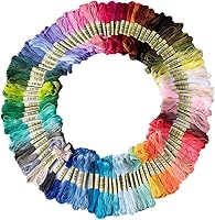 XLSFPY 50 Skeins Rainbow Embroidery Floss - Friendship Bracelet String, Cross Stitch Thread, Durable Cotton Craft Yarn