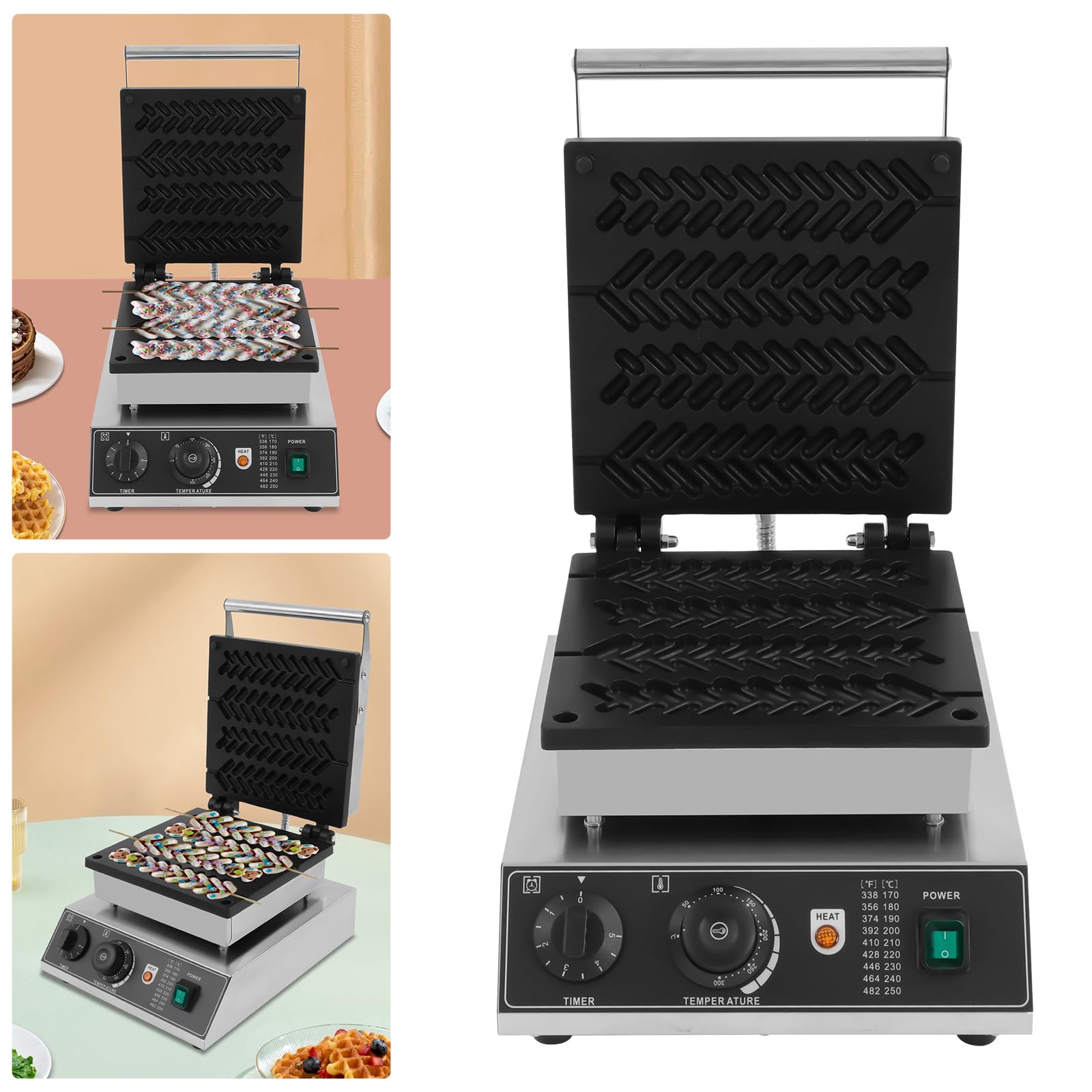 Utensile elettrico da panettiere commerciale antiaderente waffle maker per waffle maker 1700 W Commercial Grade rivestimento temperatura regolabile waffle per la casa cafe ristorante 220 V