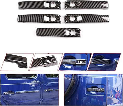 Miniatura 4 de YUECHI Car Styling ABS Auto Exterior Puerta Manija Cubierta Trim Accesorios para Mercedes Benz Clase G W463 W464 G65 G55 G63 G500 G550 G350 (fibra