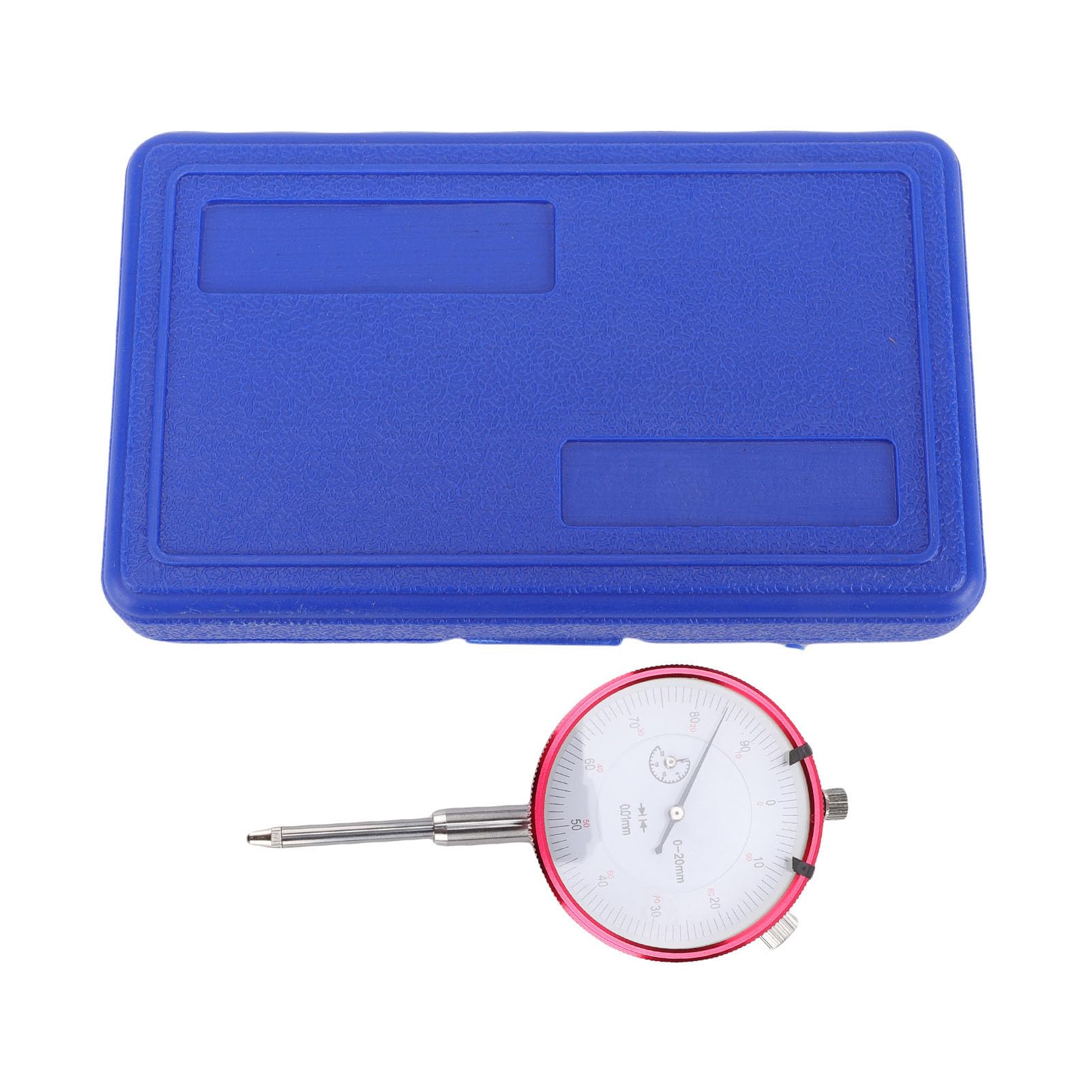 Jiawu Comparatore a Quadrante Indicatore per Test a Quadrante Industriale con Lavorazione Ad Alta Precisione per Gamma 0-20 Mm Precisione 0,01 Mm, Acciaio Inossidabile Antiruggine per Tornio da
