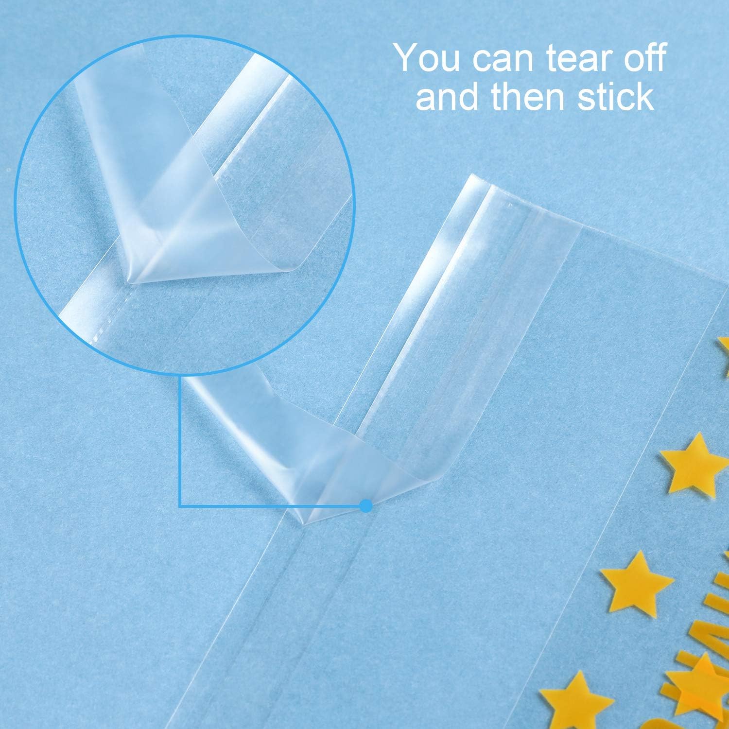Boao 100 Pcs Halloween Treat Bags Self Adhesive Pumpkin Cellophane Clear