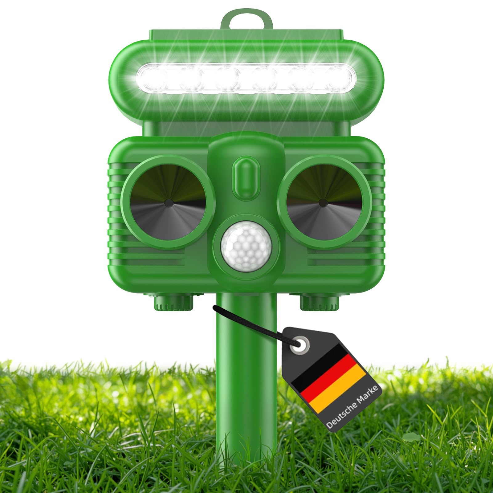 Katzenschreck, Maulwurf Vertreiber, Ultraschall Vertreiber, Solar Katzenabwehr für Garten, Abwehr Wasserdicht mit Bewegungsmelder, Stoppen von Katzen, Ratten, Vögel, und Andere