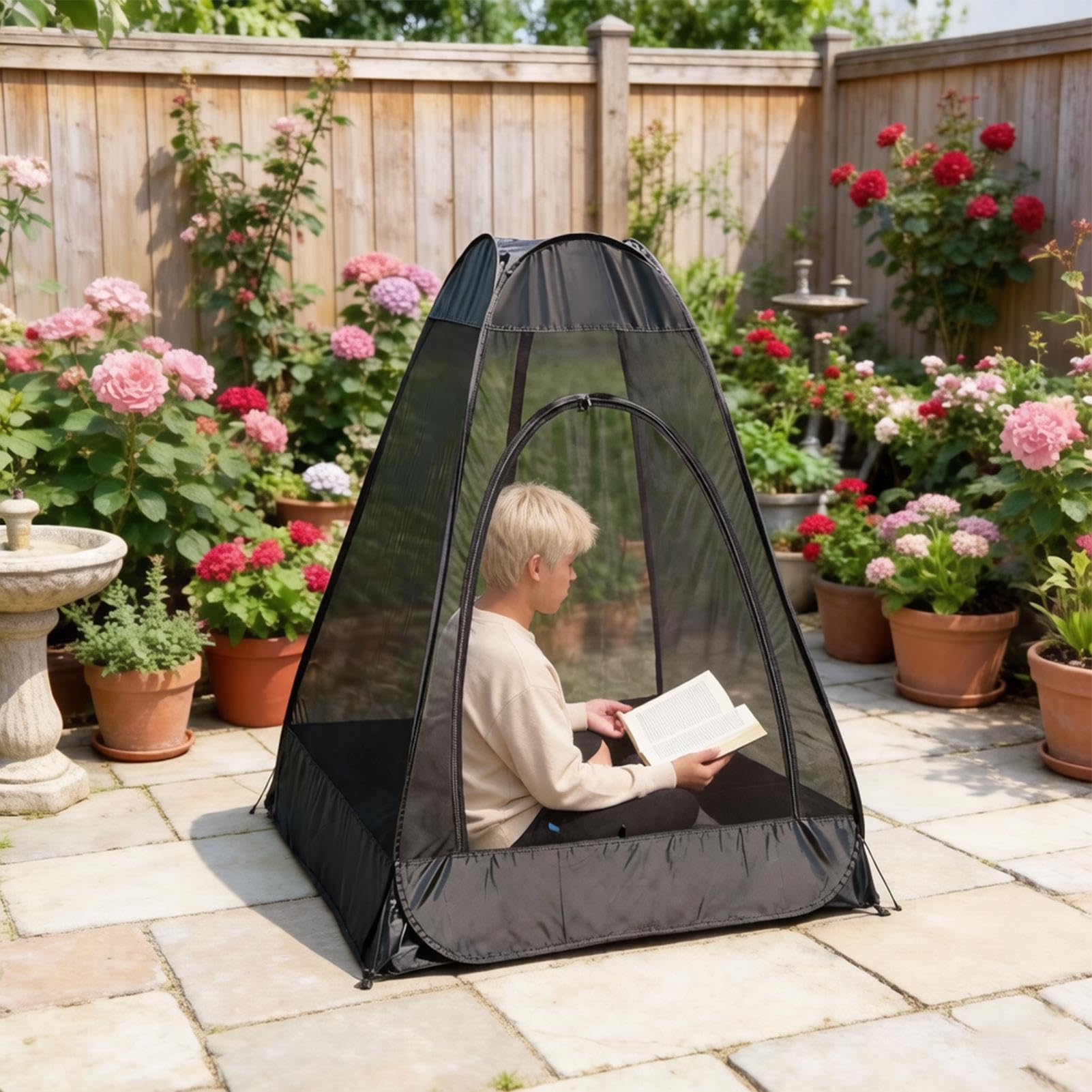 Pod Sportivo Parasole Antimosche Monoposto In Rete Portatile | 119x119x150 cm Tenda Outdoor Per Pesca A Mosca Per Esterni Giardino Cortile Patio Escursionismo Viaggio Calcio Baseball