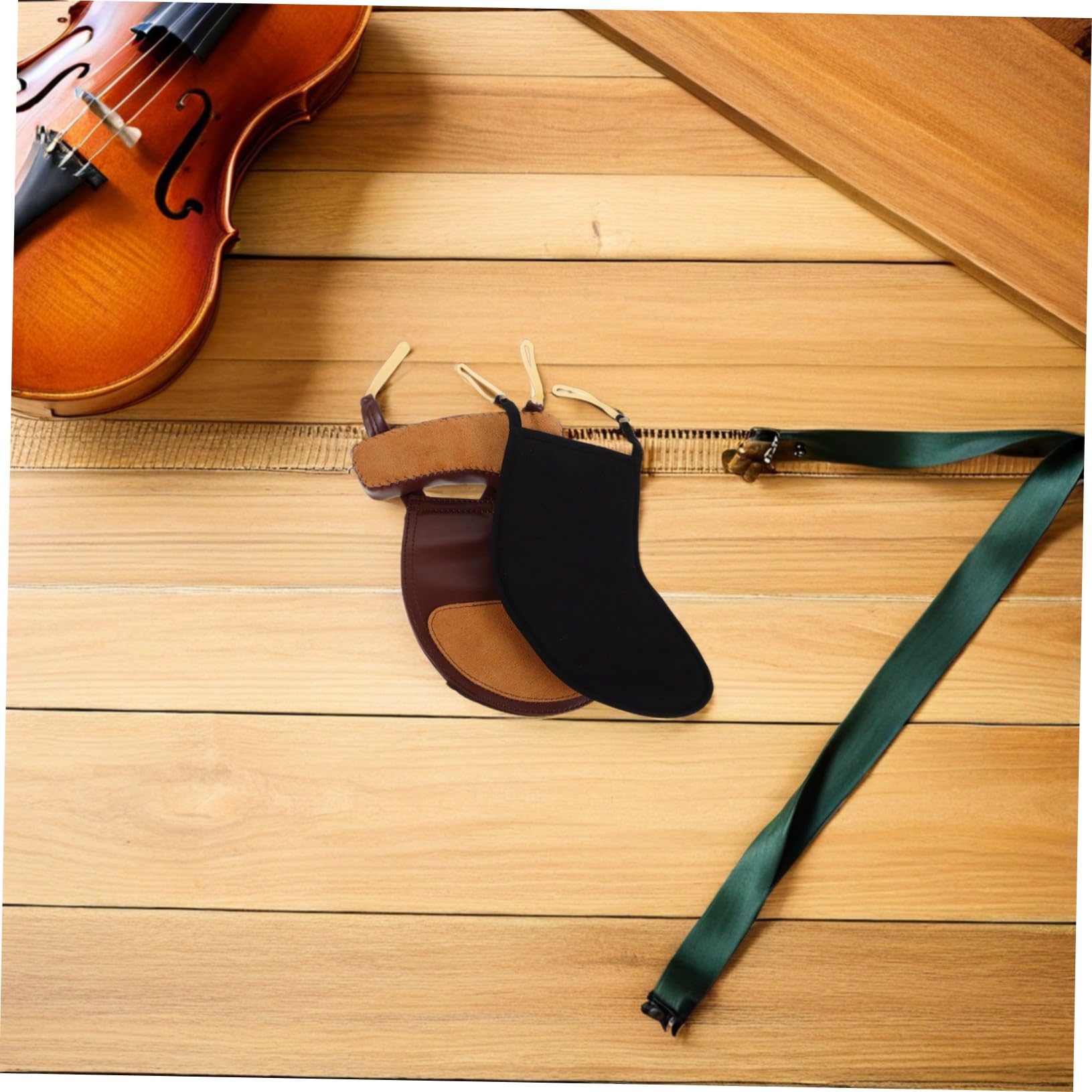 Apoya Hombros para Violín 2 Piezas 3/4-4/4 Almohadilla | Algodón y Piel de Oveja, Base Antideslizante, Cómodo para Tocar Seguridad