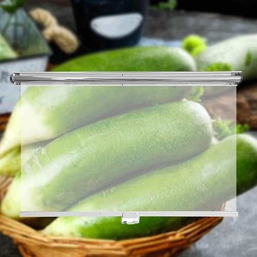 Miniatura 5 de Persianas enrollables transparentes impermeables, a prueba de polvo, se mantienen frescas, persianas de plástico transparente sin cordón con asa,