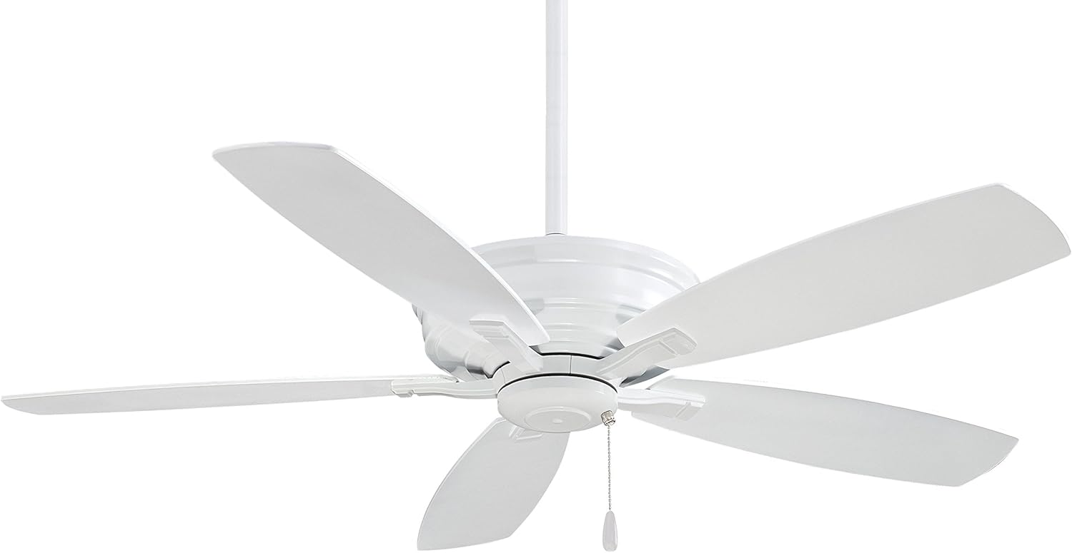 Flаѕh Sаlе Minka-Aire F695-WH Downrod Mount, 5 White Blades Ceiling fan, White
