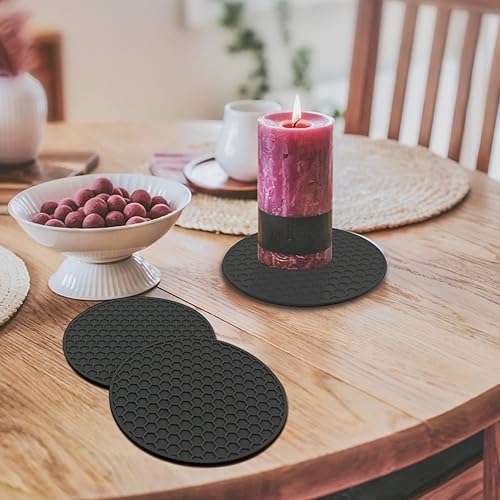 Miniatura 4 de TENOC Salvamanteles de silicona para ollas y sartenes calientes, soporte para ollas y sartenes calientes, almohadillas calientes antideslizantes