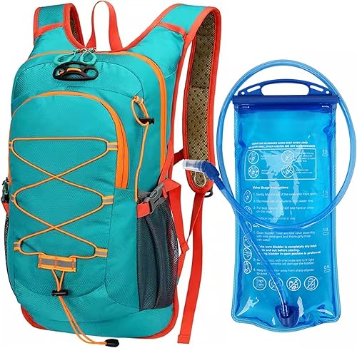 Mochila de hidratación al aire libre con bolsa de agua de 2 L, mochila ligera para correr, mochila de ciclismo de gran capacidad, mochila para
