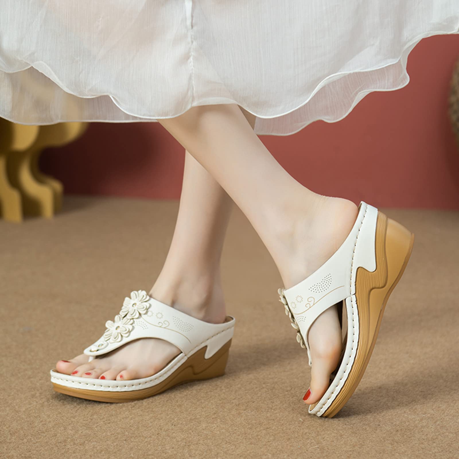 Generico Sandales Et Mules Pour Femmes Confortables LéGèRes AntidéRapantes Semelle Souple Respirantes Chaussures Femme éTé Mode Mules Support Coupe Large Ville Vacances