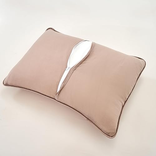 Miniatura 5 de DaDa - Juego de dos fundas de cojín con textura en relieve y diseño de dólares de arena, diseño floral, color beige neutro, 18 x 18 (46 x 46 cm), 2