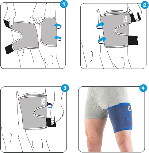 Miniatura 5 de Neo-G Soporte para muslos isquiotibiales para cuádriceps y músculos isquiotibiales  Manga de compresión de isquiotibiales para esguinces,