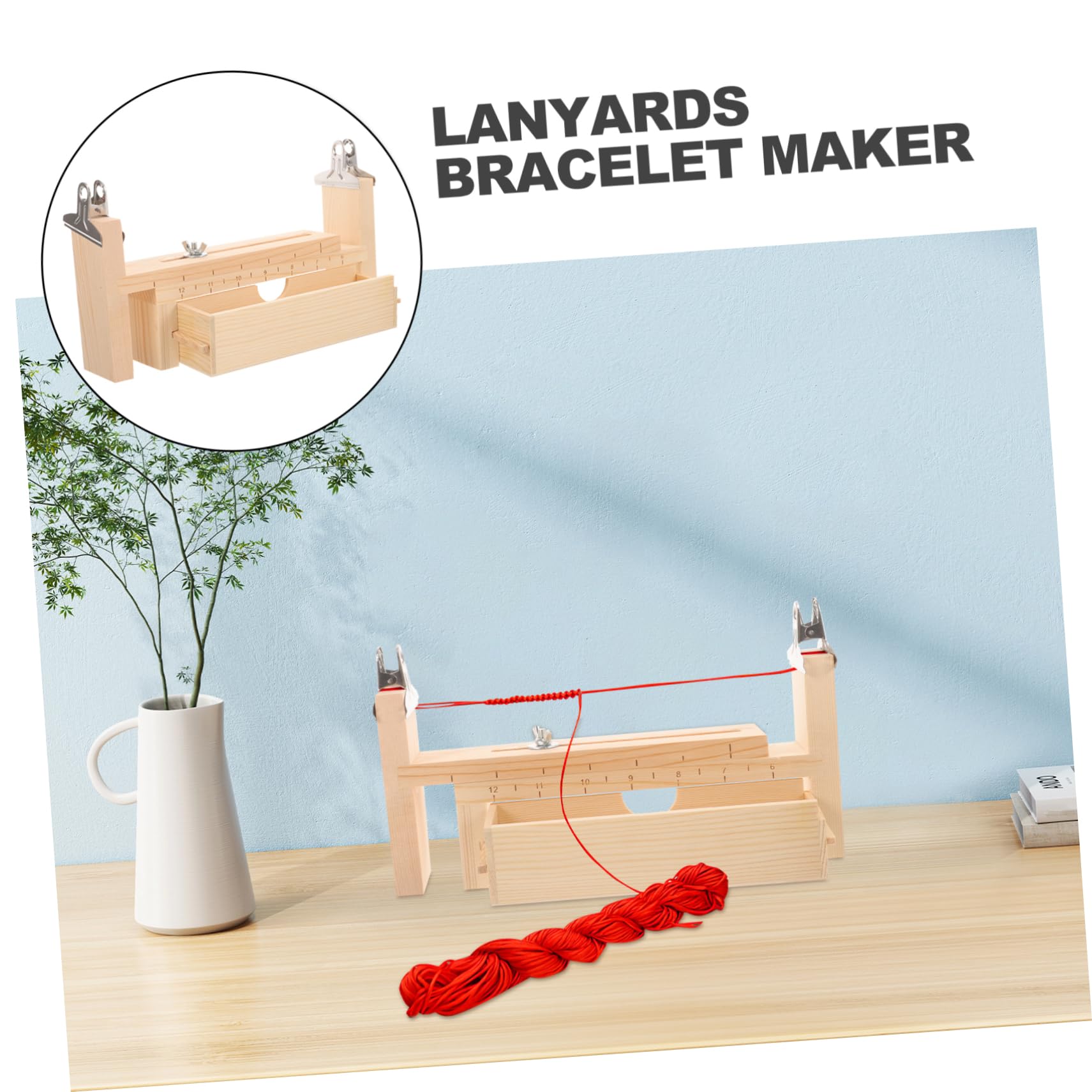 4ensembles Kit Outil De Tissage De Bracelets Bois Support pour Fabrication De Bracelets Outil Pratique pour Artisanat De Tissage