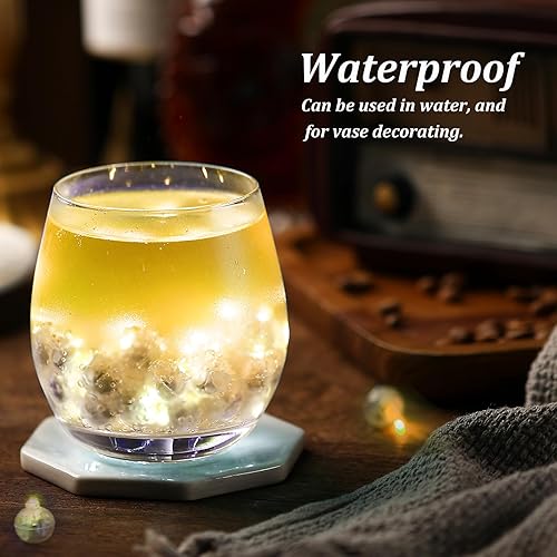 Miniatura 4 de pozzolanas 100 mini luces LED con gancho, luz LED redonda impermeable para decoración de fiestas, luces de fiesta de neón, blanco cálido