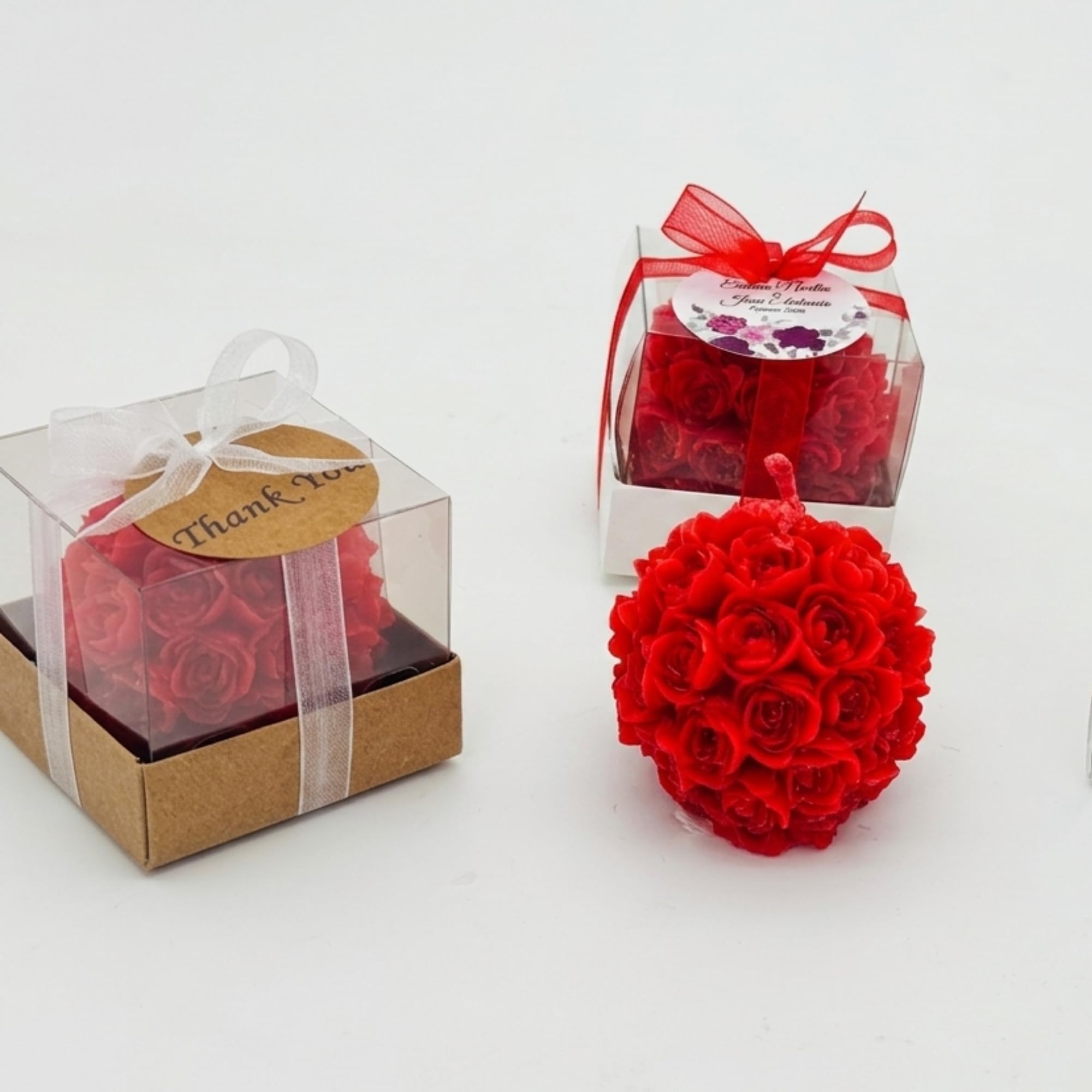 bomboniere matrimonio, Rosa pezzi candele profumate bomboniere battesimo, anni ragazzo, comunione, cresima, anniversario di, compleanno bigliettini (bianco, set di 20)