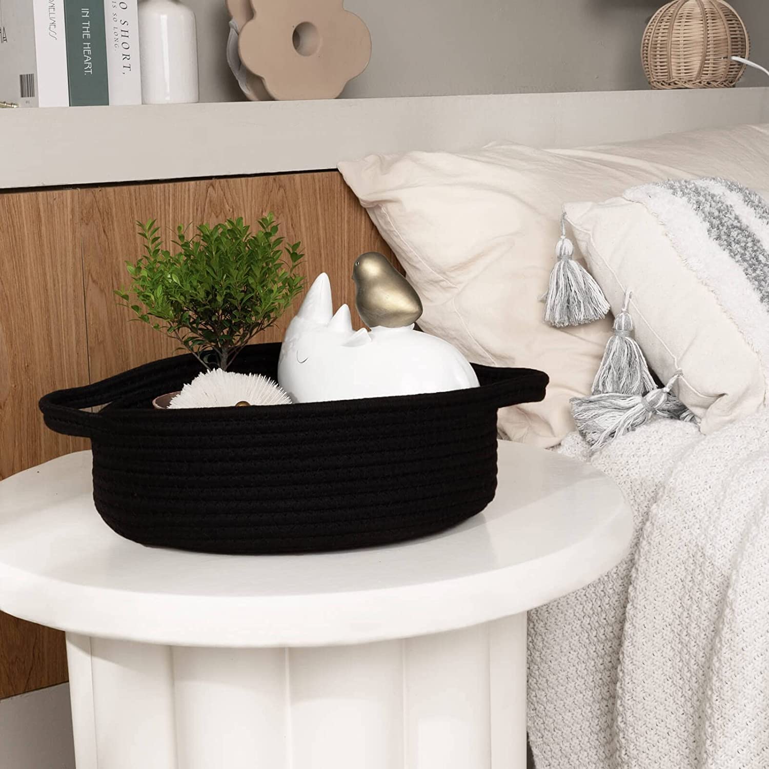 THE FIRST HOME DECOR Set of 5 Rope Basket, Woven Rope Baskets for Storage, Baskets for Gifts Empty, Small Rope Basket for Organizing, Nursery Rope Basket, Cotton Rope Basket, (SET OF 5, ROP12) THE FIRST HOME DECOR Set of 5 Rope Basket, Woven Rope Baskets for Storage, Baskets for Gifts Empty, Small Rope Basket for Organizing, Nursery Rope Basket, Cotton Rope Basket, (SET OF 5, ROP12)