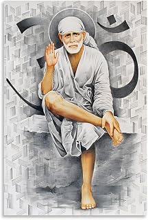 Hindu God Blessing Lord Sai Baba Poster Spiritual Practice Prints Canvas Wall Paint Decor Modern Home Artworks 16x24inch(40x60cm)