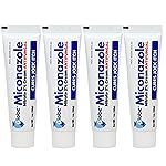 Globe (4 Pack) Miconazole Nitrate 2% Antifungal Cream, Cures Most Athletes Foot, Jock Itch, Ringworm and More. 1 OZ Tube