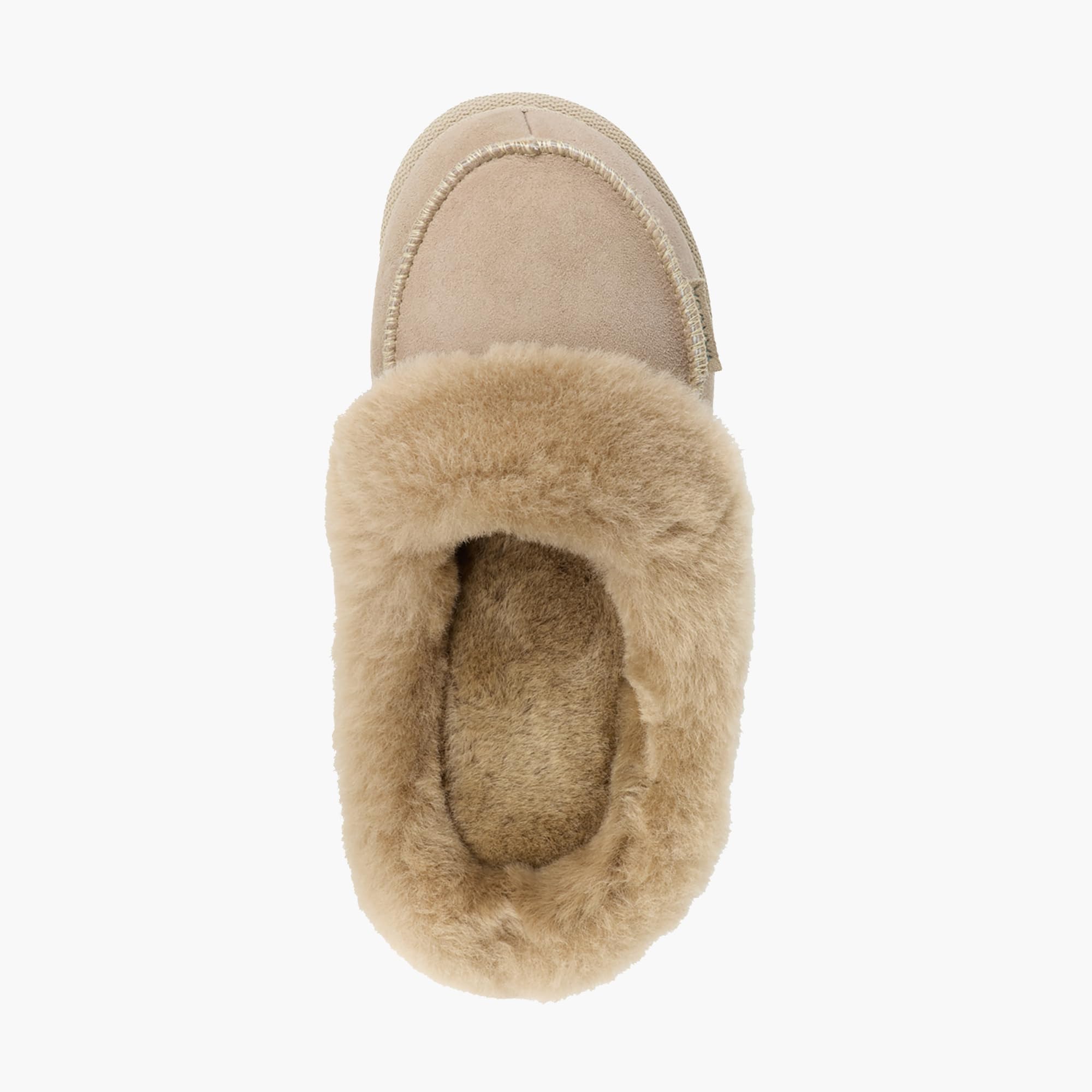 Vanuba Handgemacht Lammfell Warme Hausschuhe Damen Winter Slippers - Hauspantoffeln - Kuschel Pantoffeln Damen Plüsch - Damen Pantoletten Winter - Flache Slippers für Drinnen