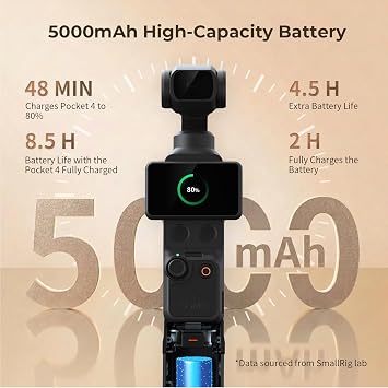 SmallRig Osmo Pocket 4P/4/3/Xtra Muse Battery Handle 5000mAh for DJI