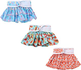 Cachorro Fêmea para Cachorros no Calor | 3 Fraldas Reutilizáveis Femininas para Cachorros,Fraldas para animais estimação à prova vazamento para cadelas, calças Littryee