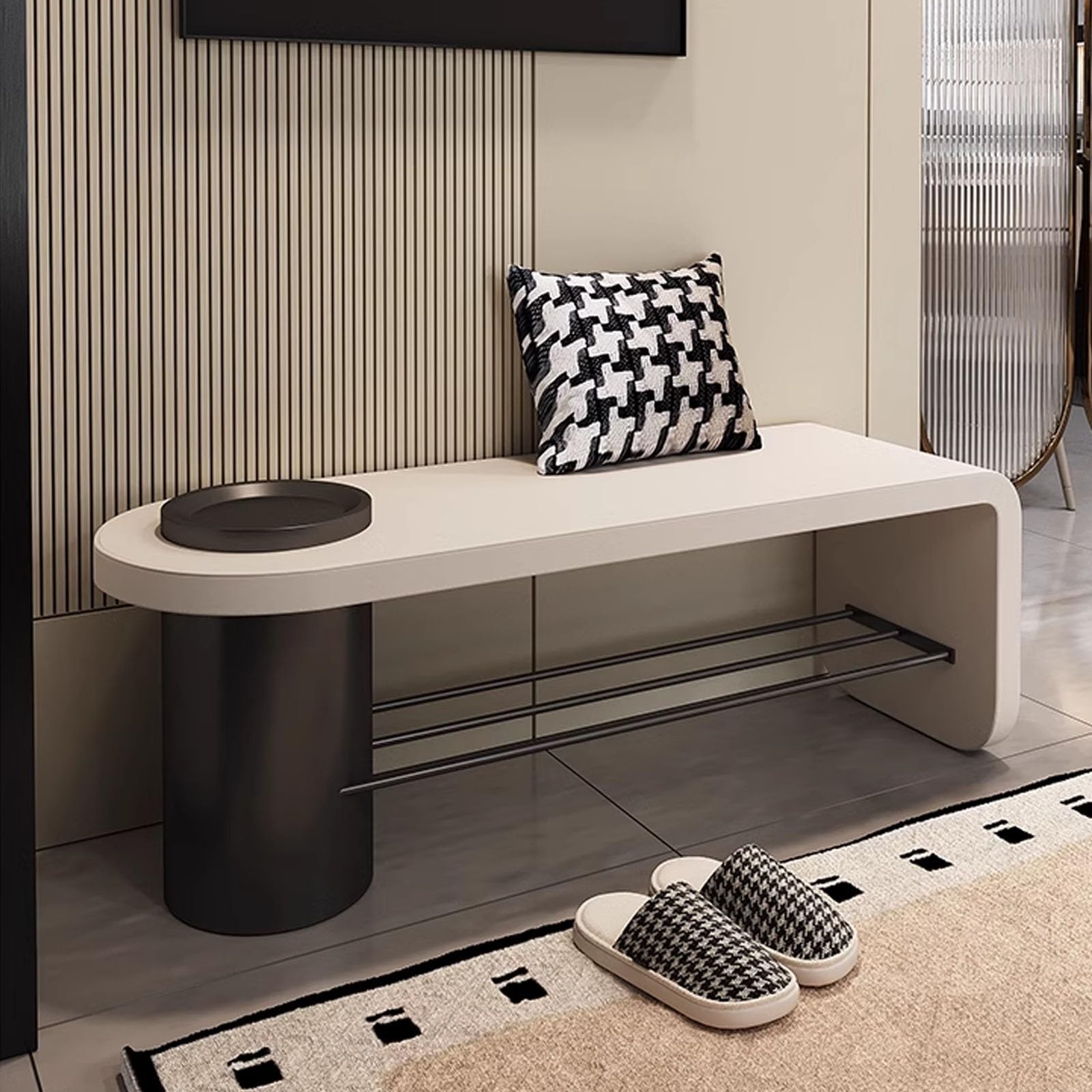 Banc de chambre rembourré chic et moderne pour un confort quotidien