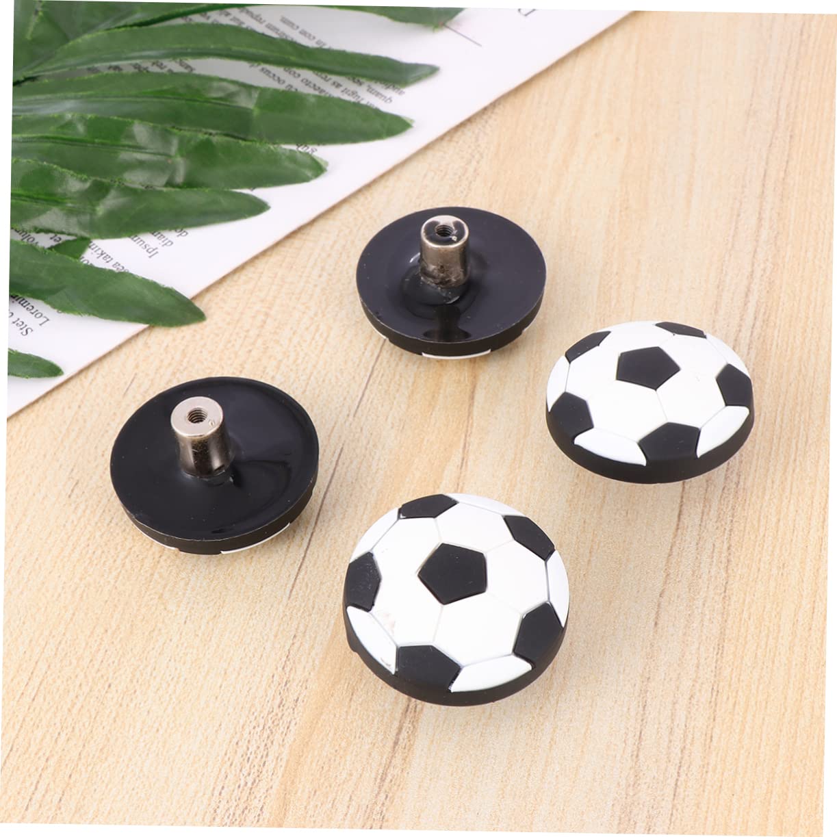 HOMOCONO 4 Pack Boys and Girls Room Soccer Decor Bright Football Shape Door Handles Nails for Boys and Girls Boys Girls