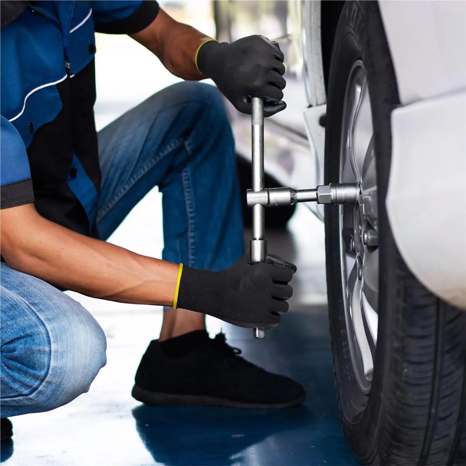 Genérico Compatible con guantes de trabajo recubiertos de nitrilo KG12N